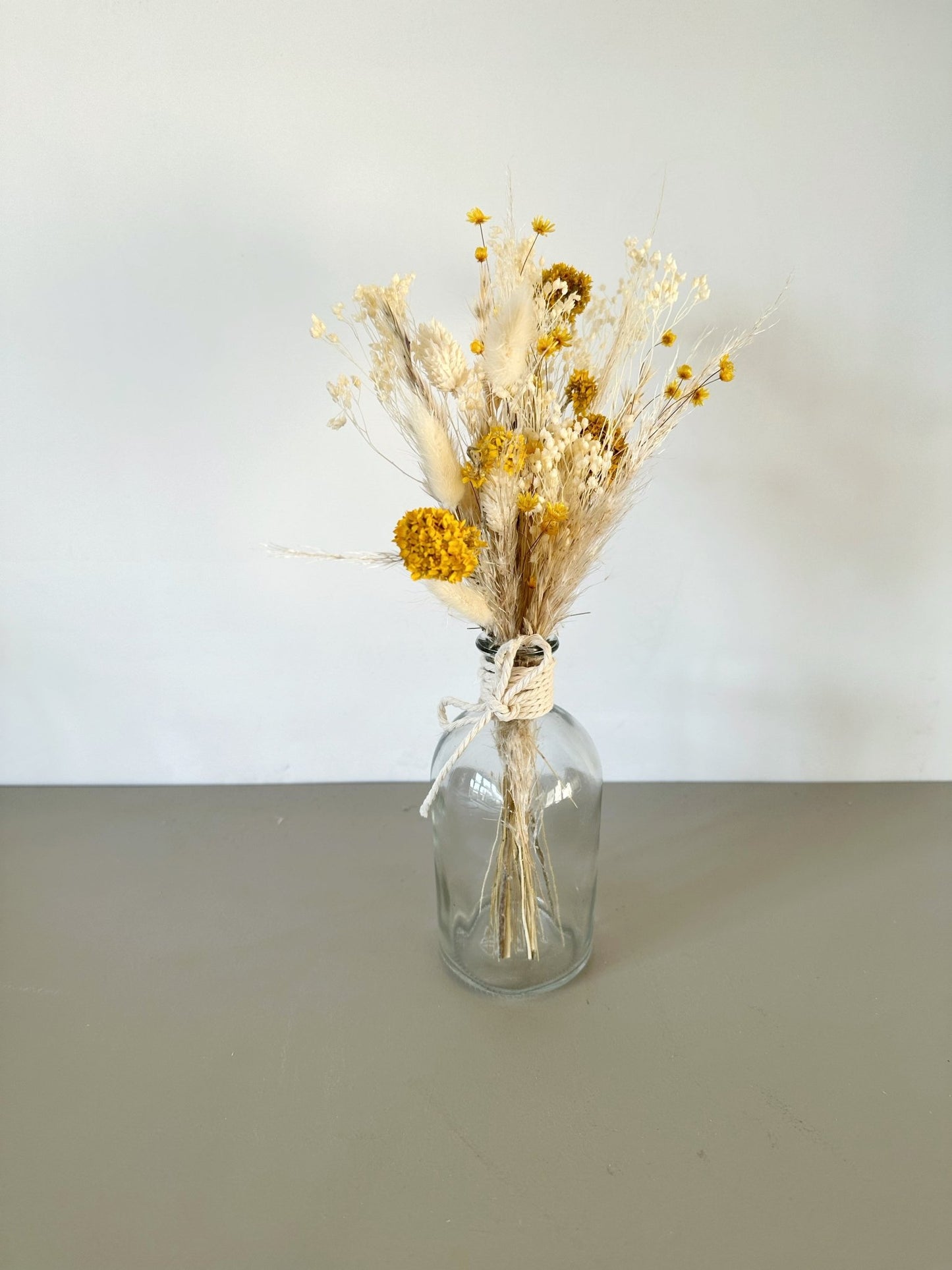 Kleiner Trockenblumenstrauß mit Vase | Frühling - Trockenblumen