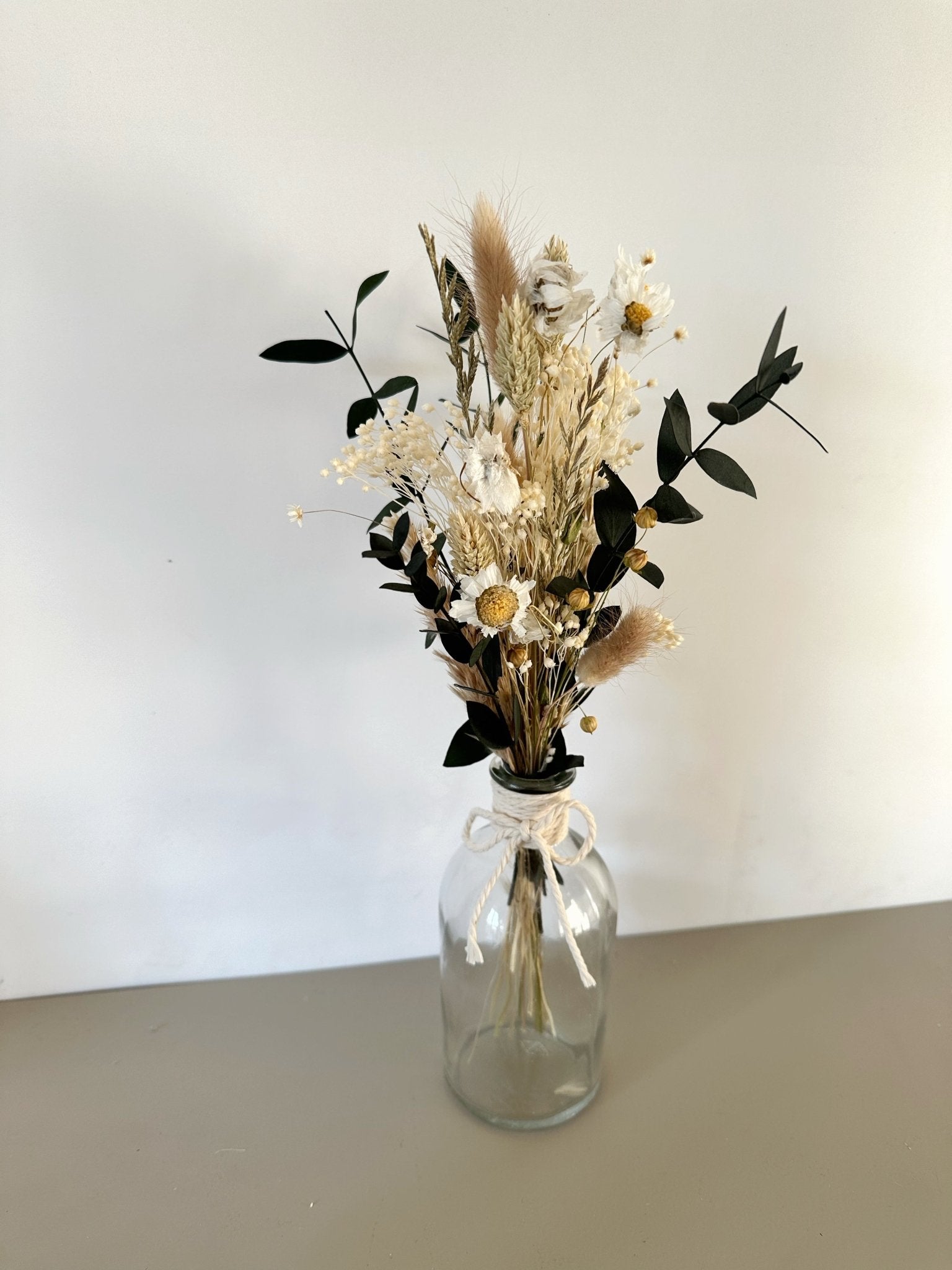 Kleiner Trockenblumenstrauß mit Vase | Frühling - Trockenblumen