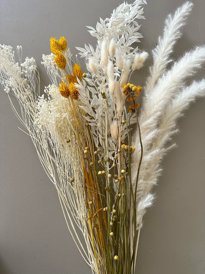 Trockenblumenmix gelb weiß - Trockenblumen